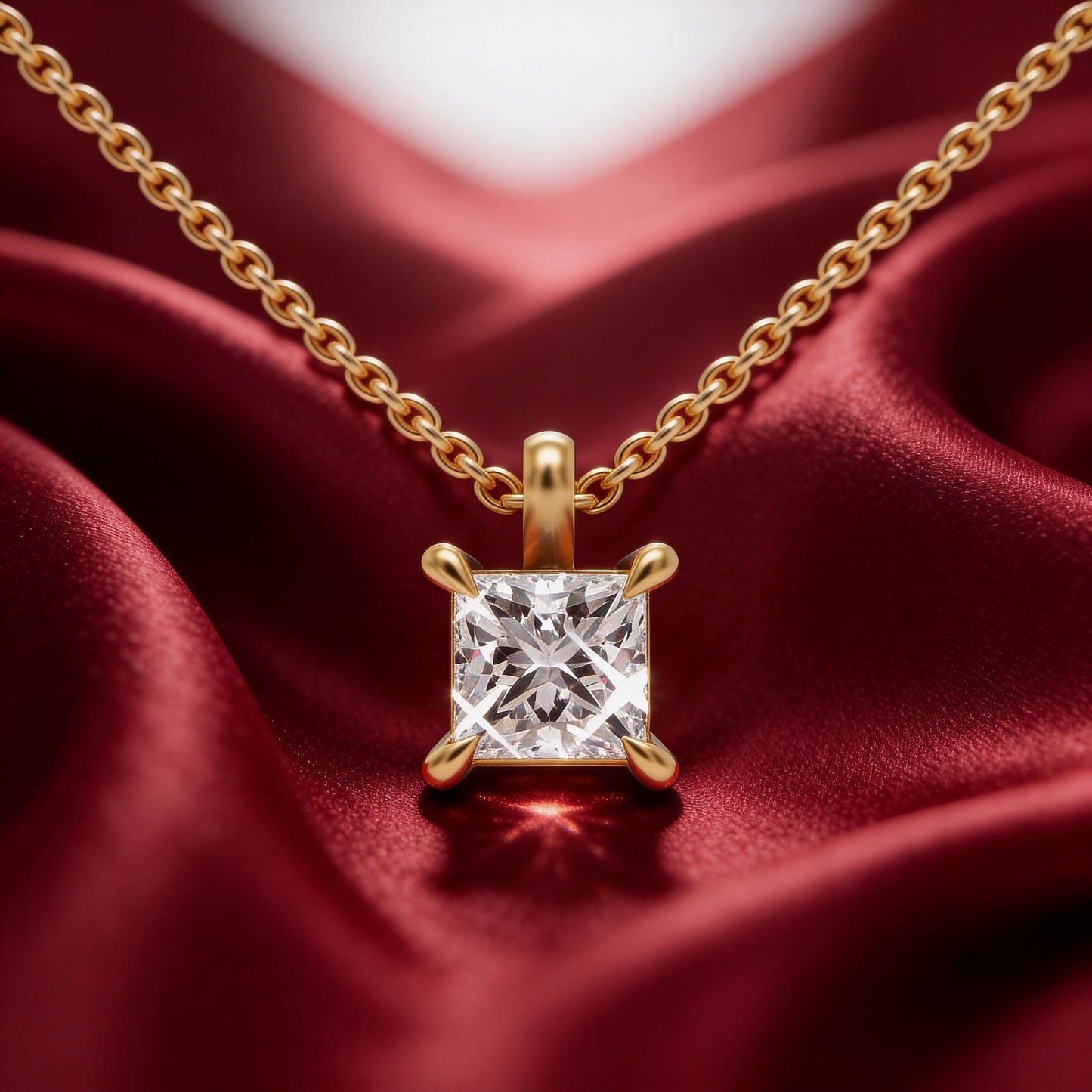 Princess Classic Pendant with Chain