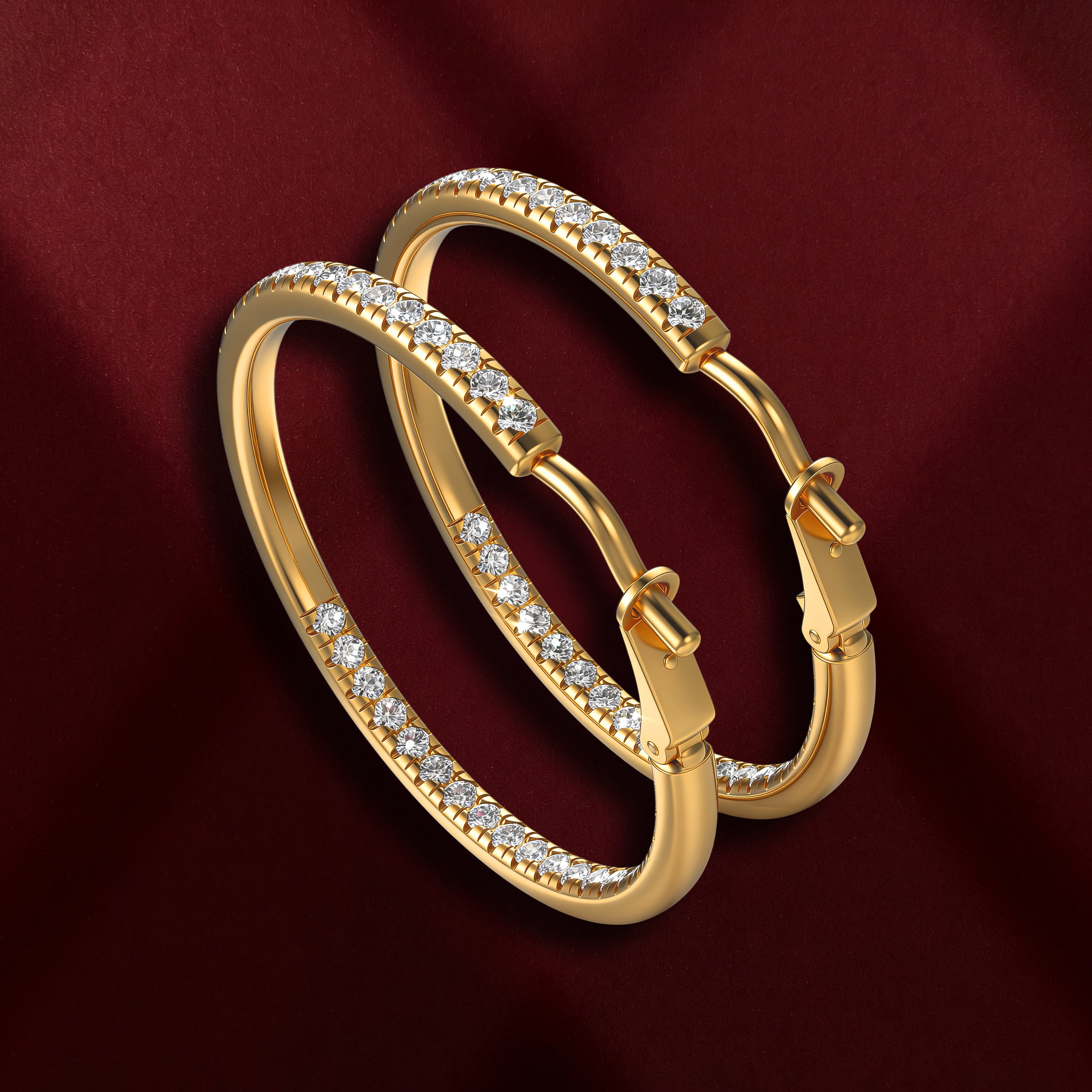 ‘V’ Prong Hoop Earrings