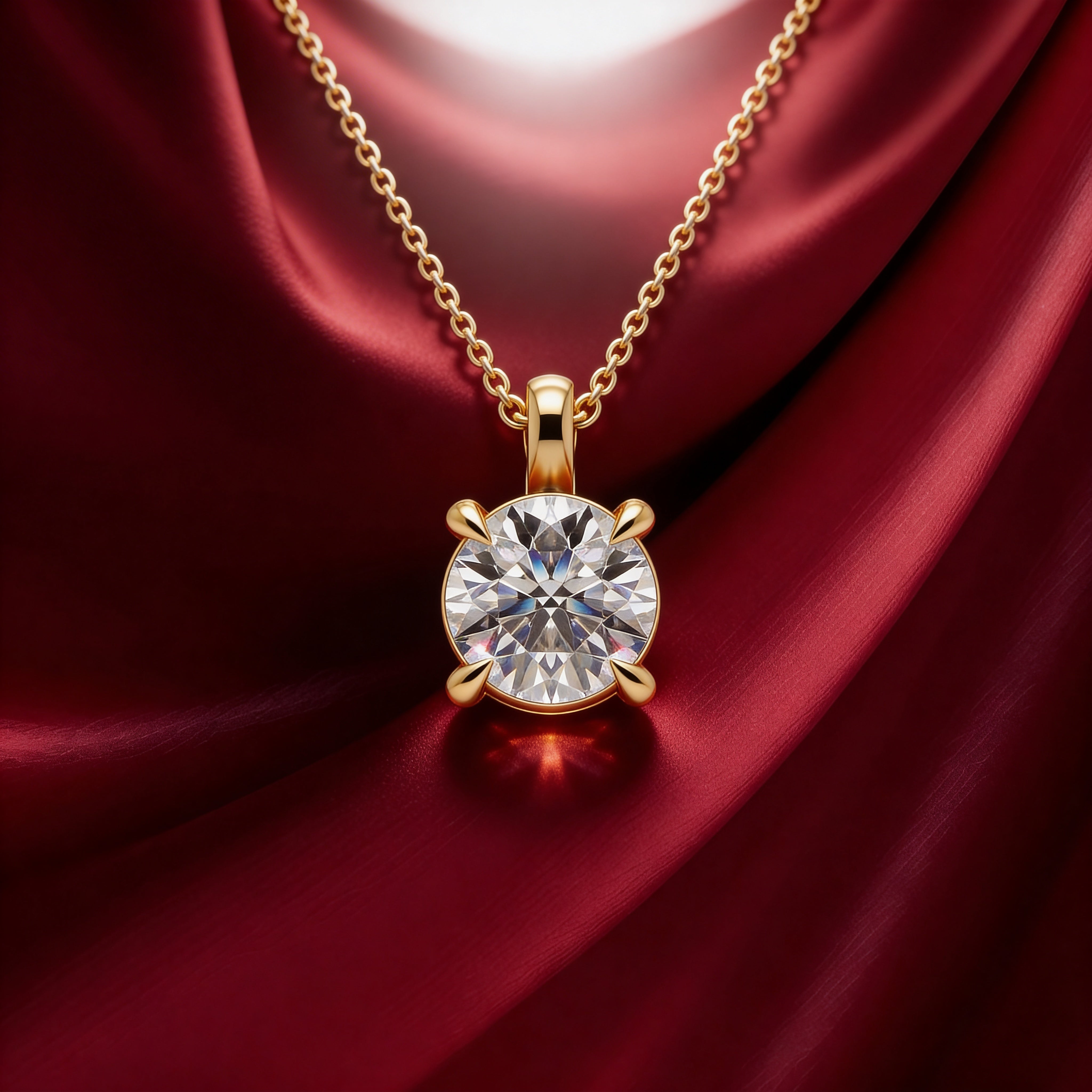 Round Classic Pendant with Chain