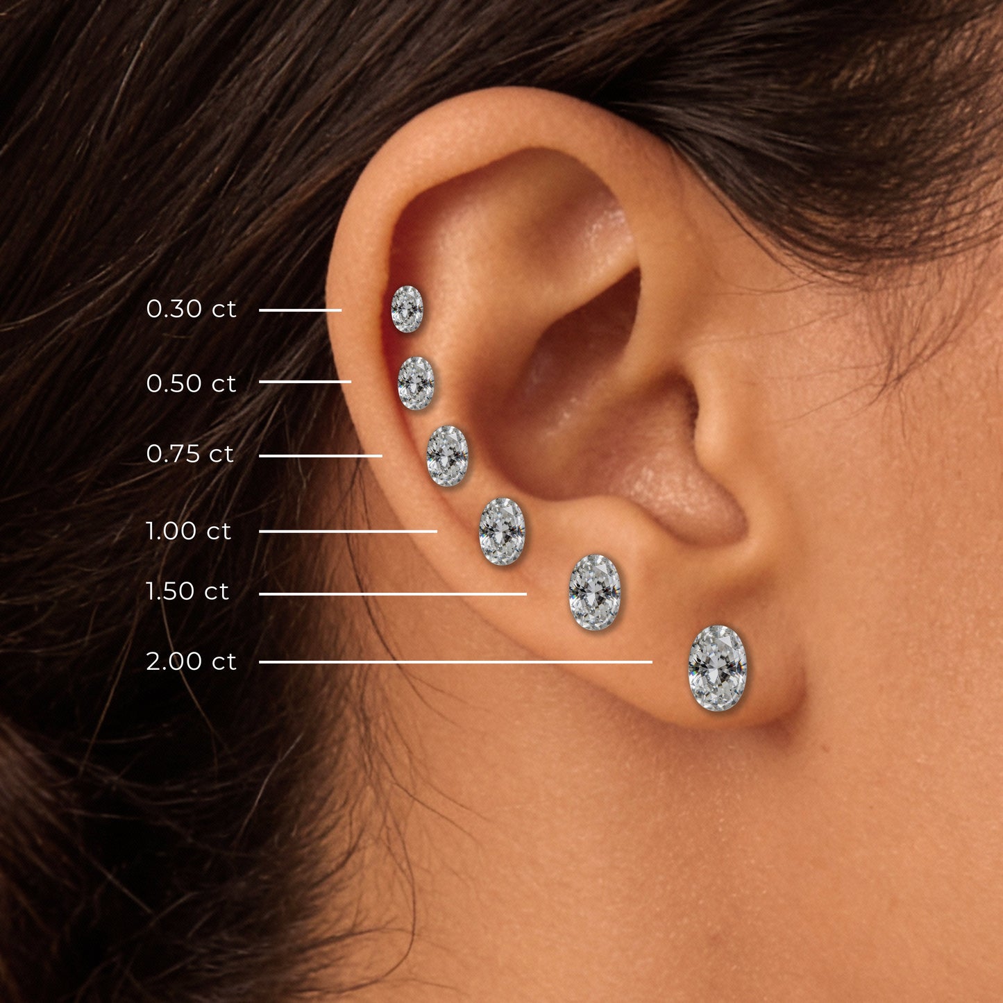 Oval Stud Earrings