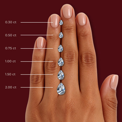 Pear Solitaire Ring